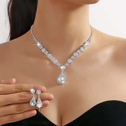 Elegant Rhinestone Jewelry Set