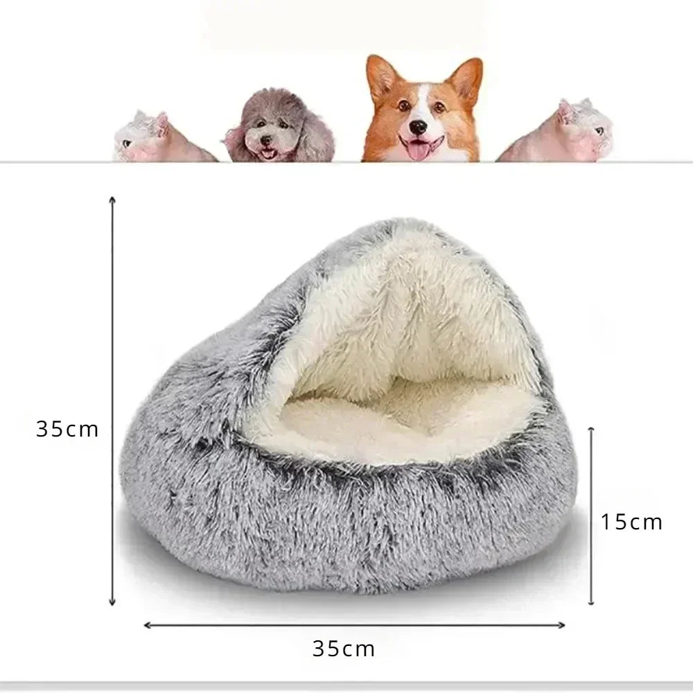 Warm Plush Cat Bed