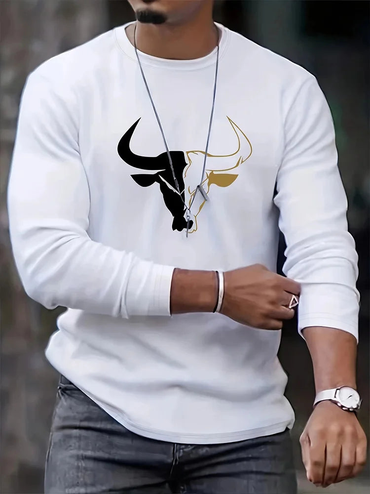 3D Print Casual Long Sleeve Tee