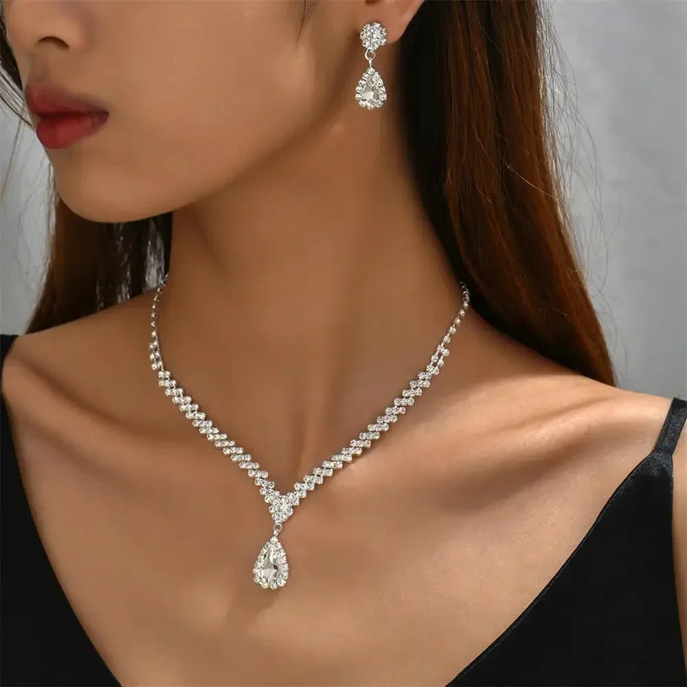 Elegant Rhinestone Jewelry Set
