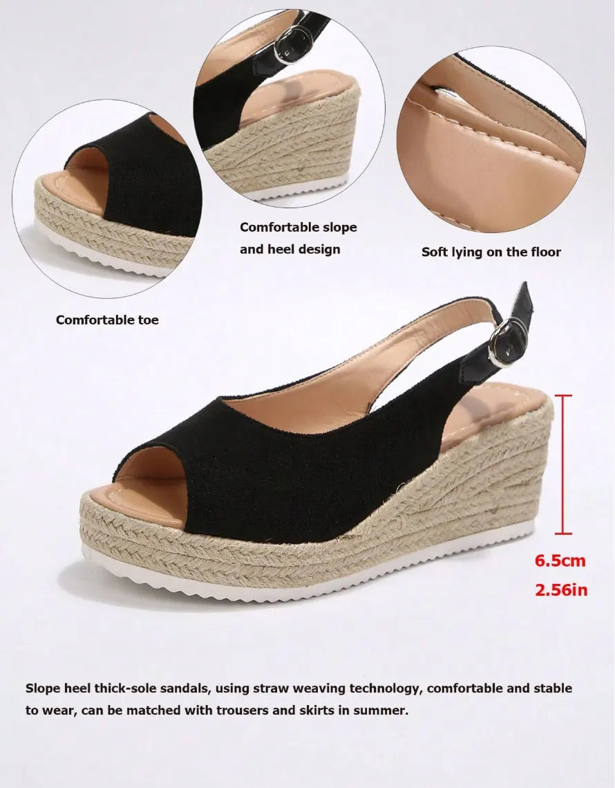 Women Wedge Peep Toe Sandals