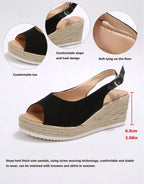 Women Wedge Peep Toe Sandals