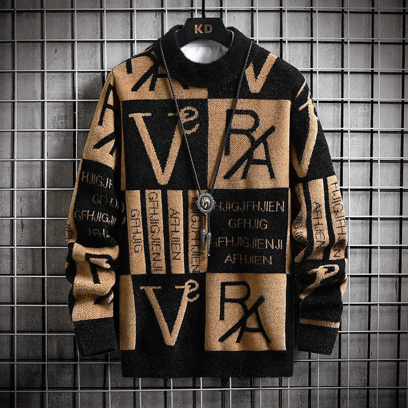 Striped Round Neck Knit Sweater