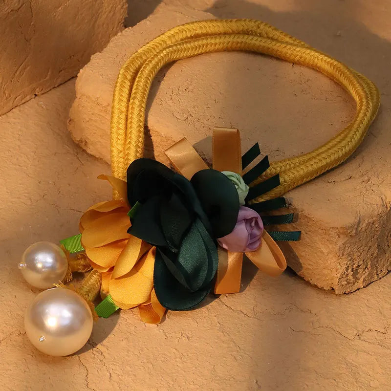 Boho Pearls Flower Necklace