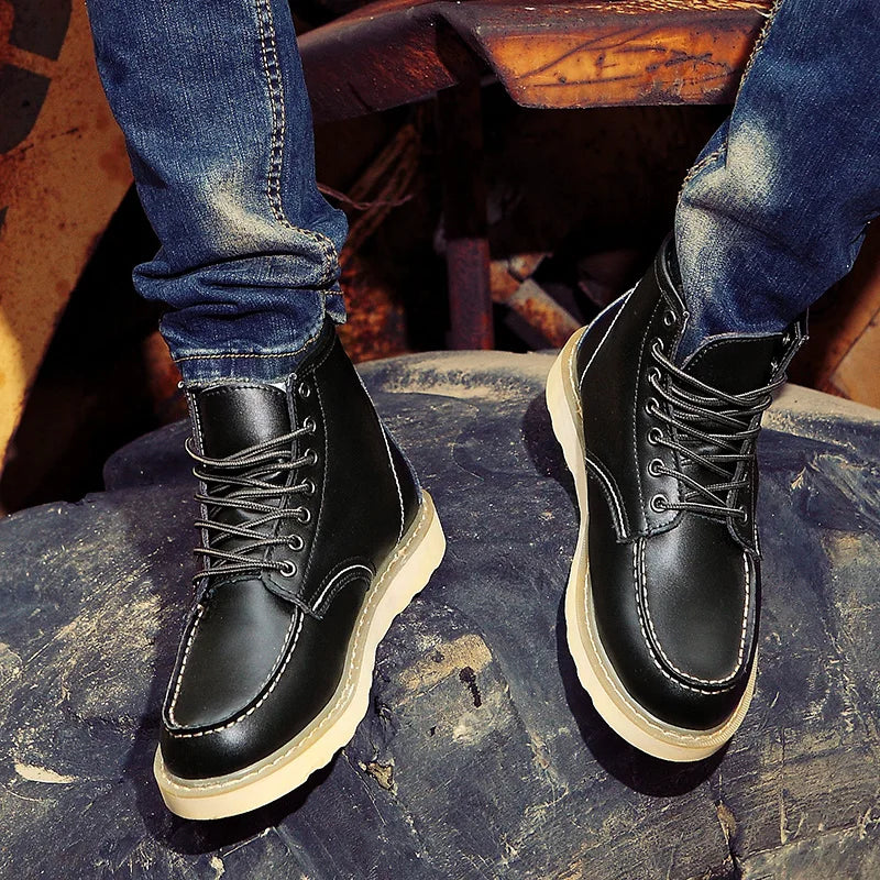 Fashion Leather Ankle Boots