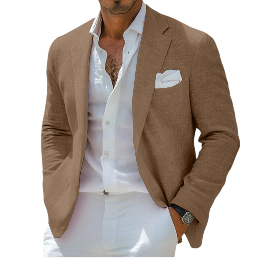 Linen Notch-Lapel Business Sport Coat