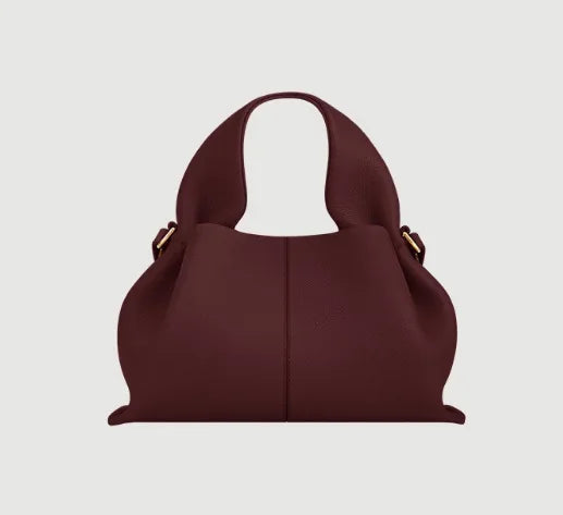 Pleated Leather Crossbody Bag