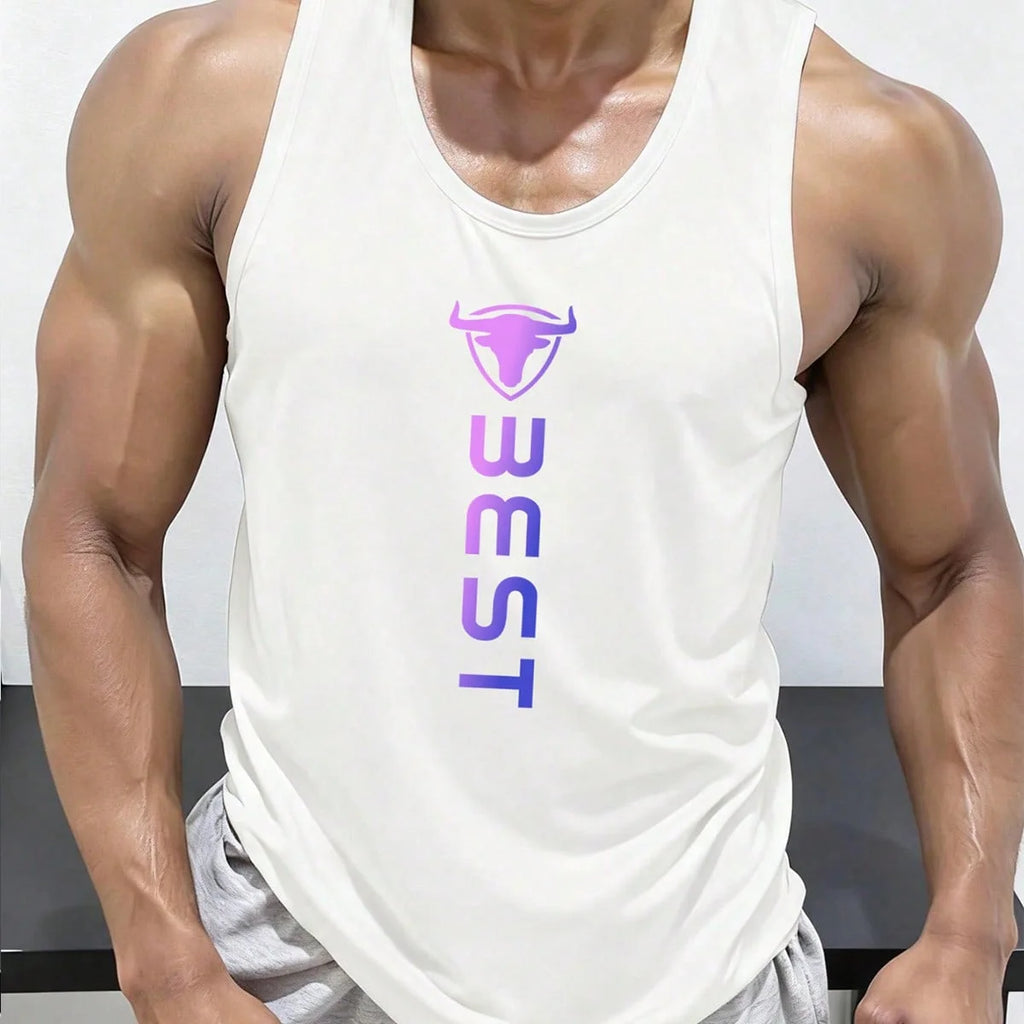 Bull Logo Print Tank Top