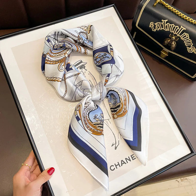 High-End Small Silk Scarf