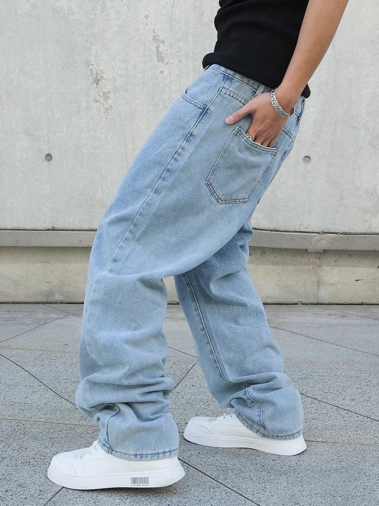 Baggy Y2K Wide-Leg Denim Jeans