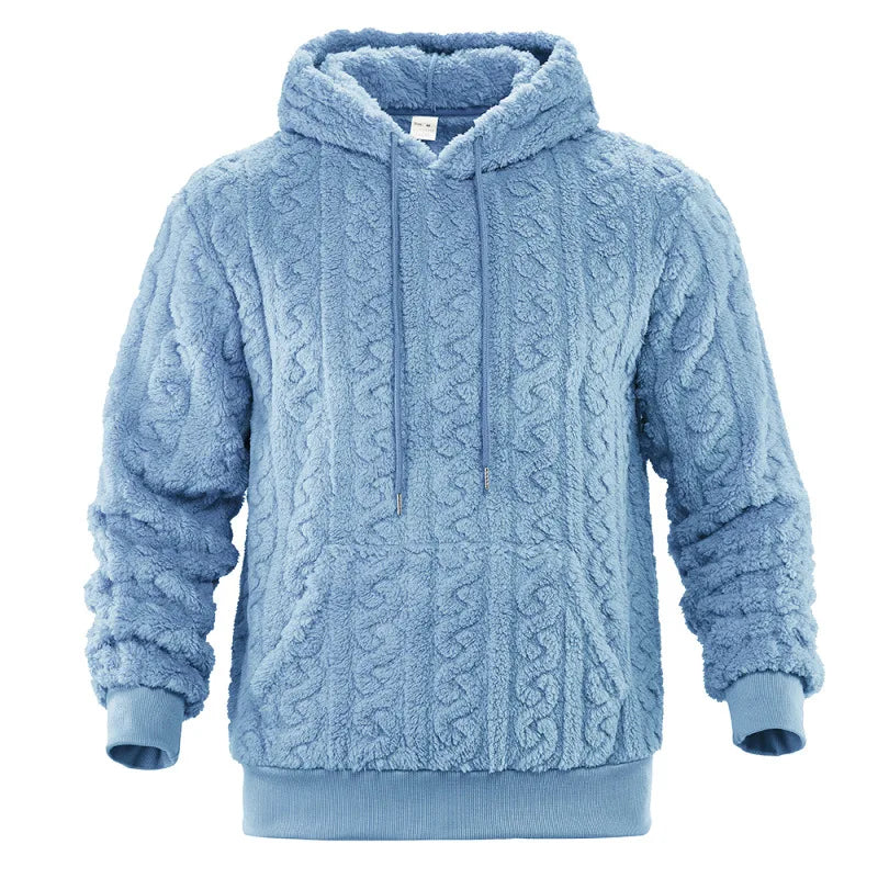 Men’s Double-Sided Velvet Hooded Pullover