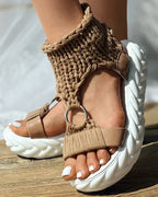 Women Stretch Platform Sandals