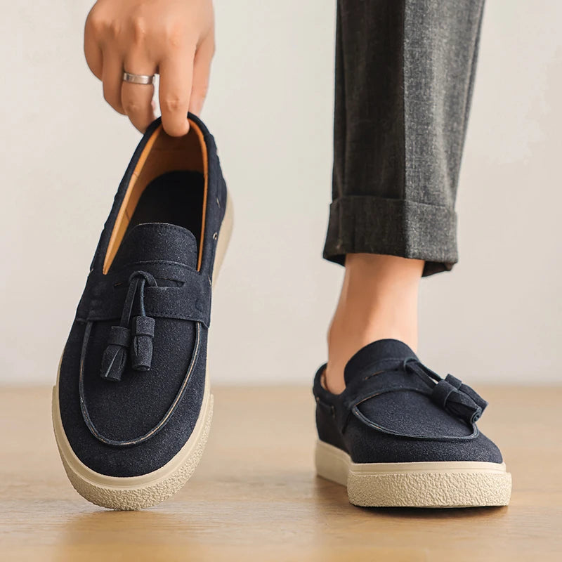 Handmade Suede Leather Loafers