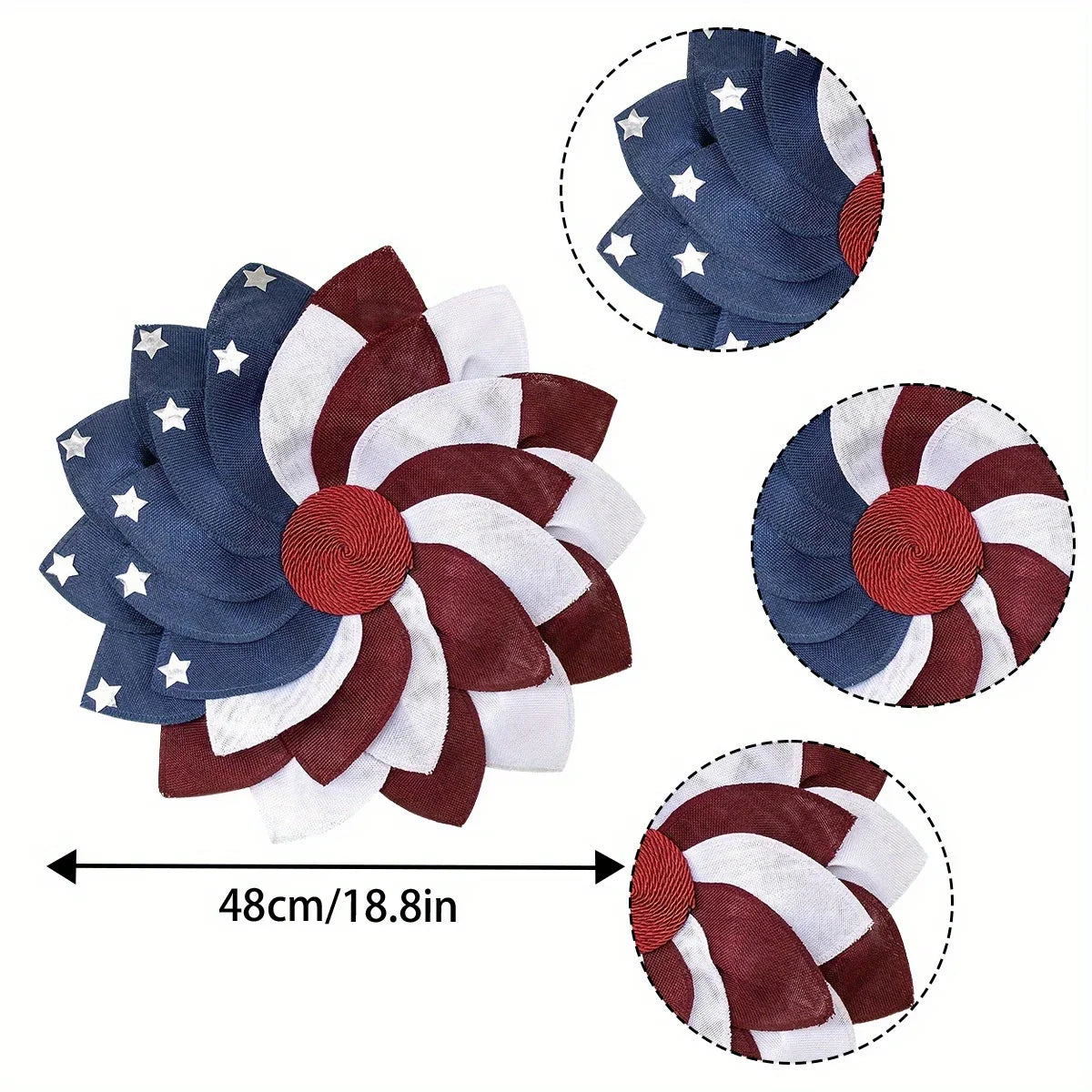 America Patriotic Flag Door Wreath