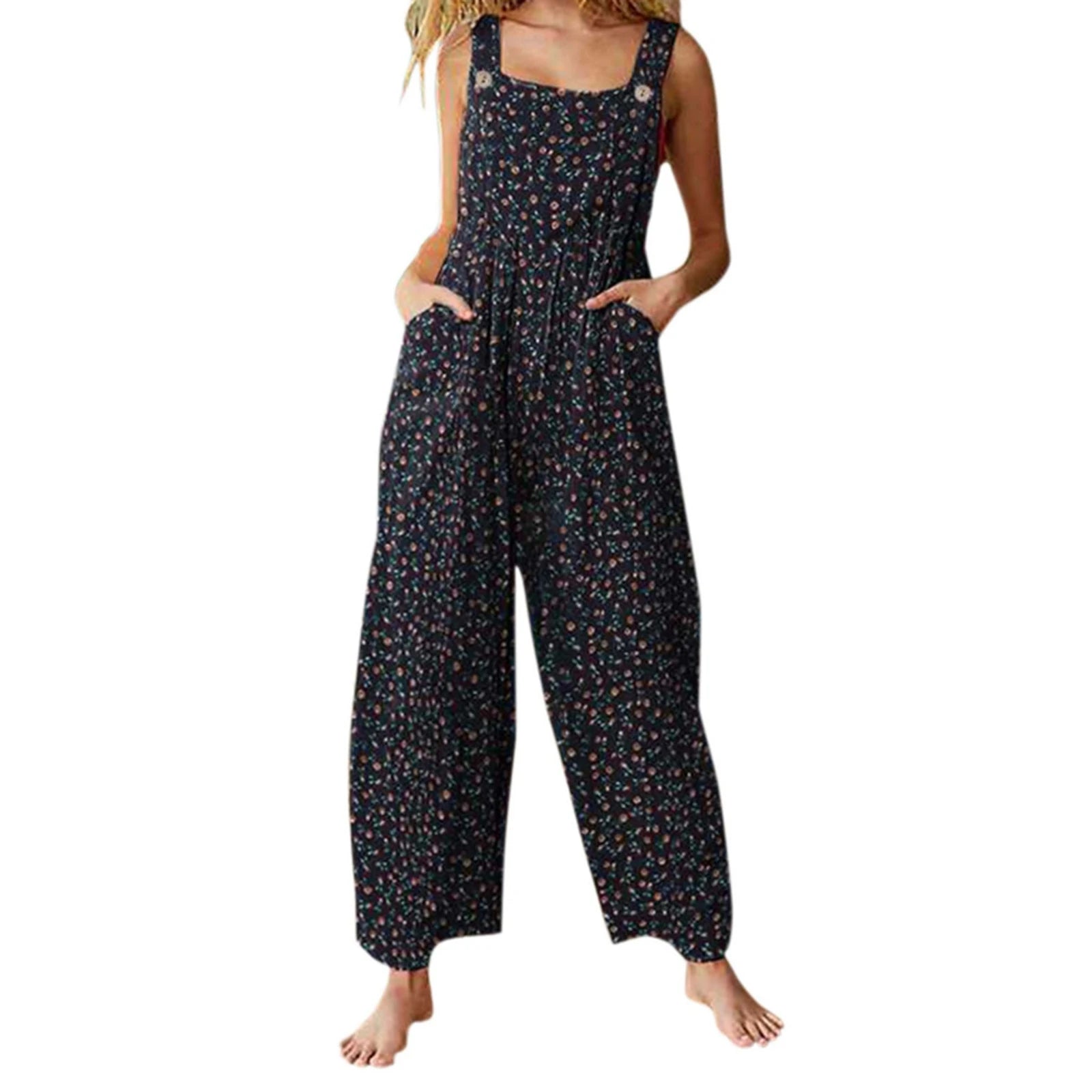 Floral Square Jumpsuit