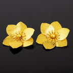 Gold Flower Stud Earrings