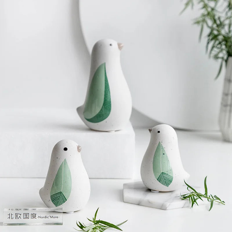 Cute Birds Ceramic Ornaments