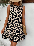 Women Leopard Print Summer Dress