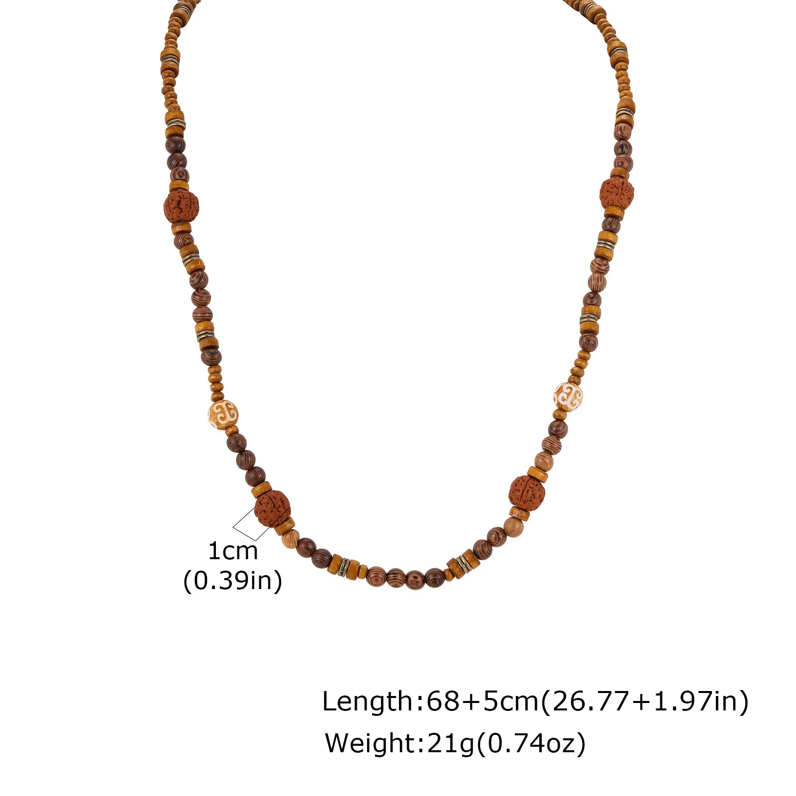 Prjewel Walnut Wood Necklace