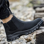 Yellow Slip-On Steel-Toe Boots