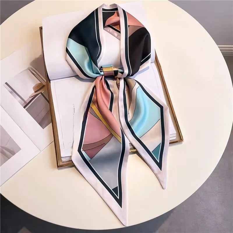 Horse Pattern Long Silk Scarf