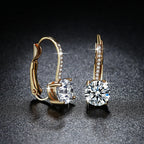 Moissanite Silver Drop Earrings