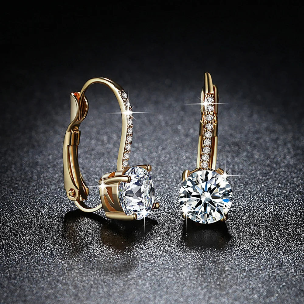 Moissanite Silver Drop Earrings