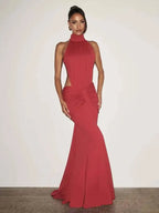 Pleated Halter Bodycon Dress