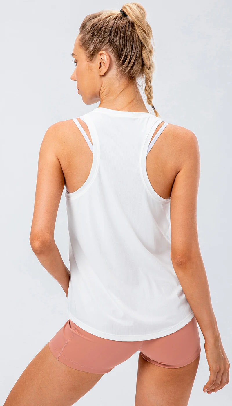 Broadcloth Sleeveless True-To-Size Fit Tank Top