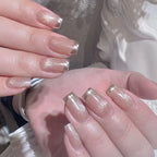 Short Square Press Nails Gradient