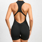 Nylon Patchwork Long Sleeve True-To-Size Fit Sports Jumpsuit