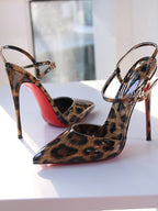 Leopard Print Buckle Sandals