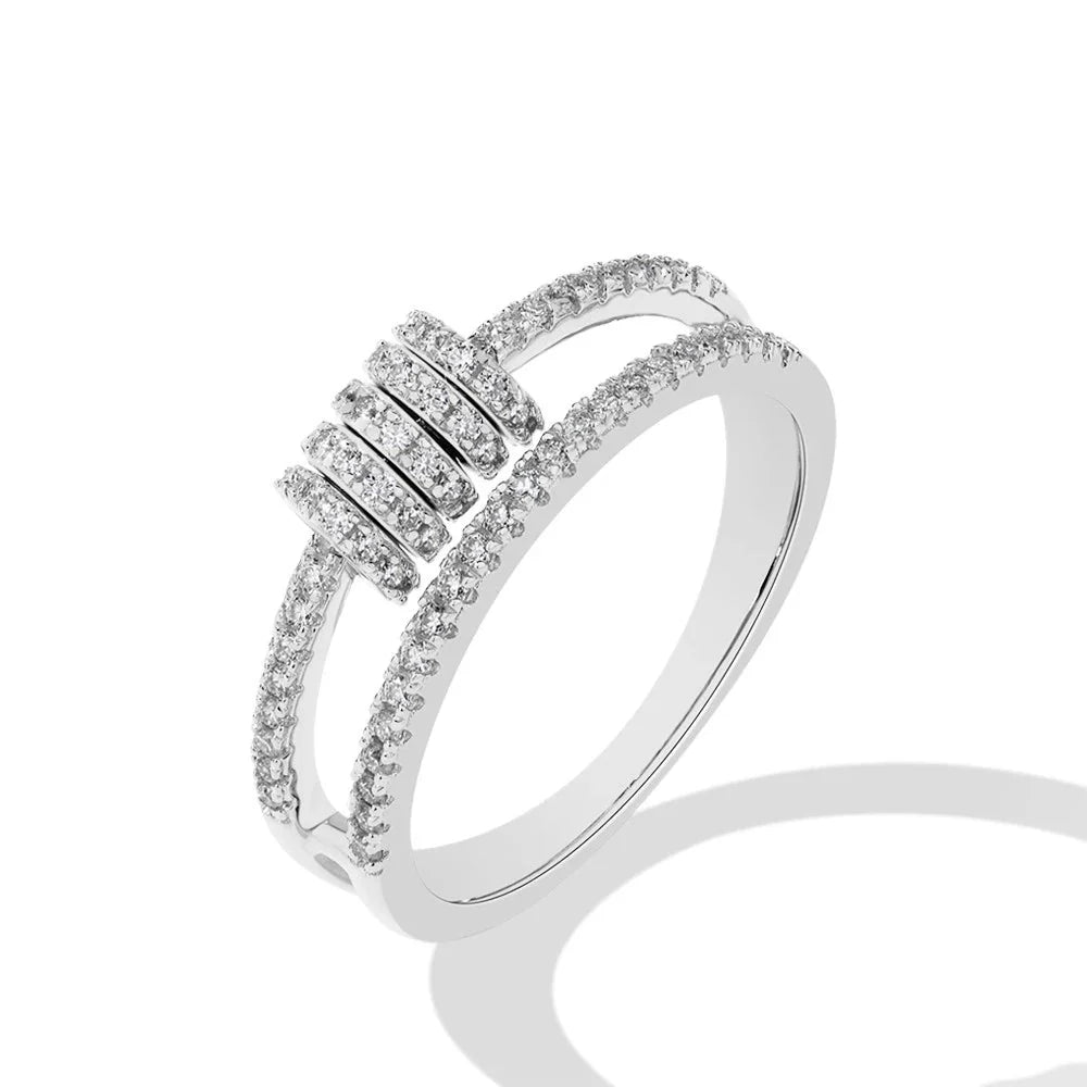 Sterling Silver Moissanite Ring