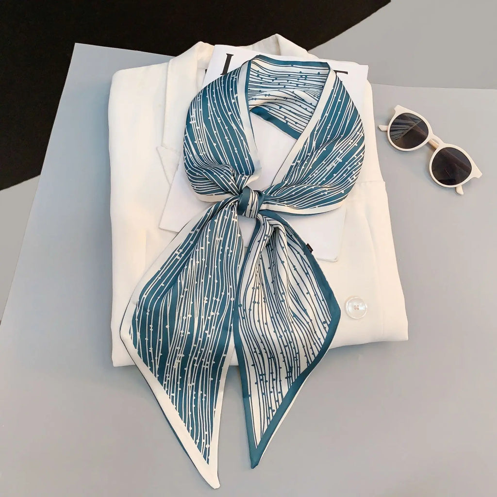 Horse Pattern Long Silk Scarf