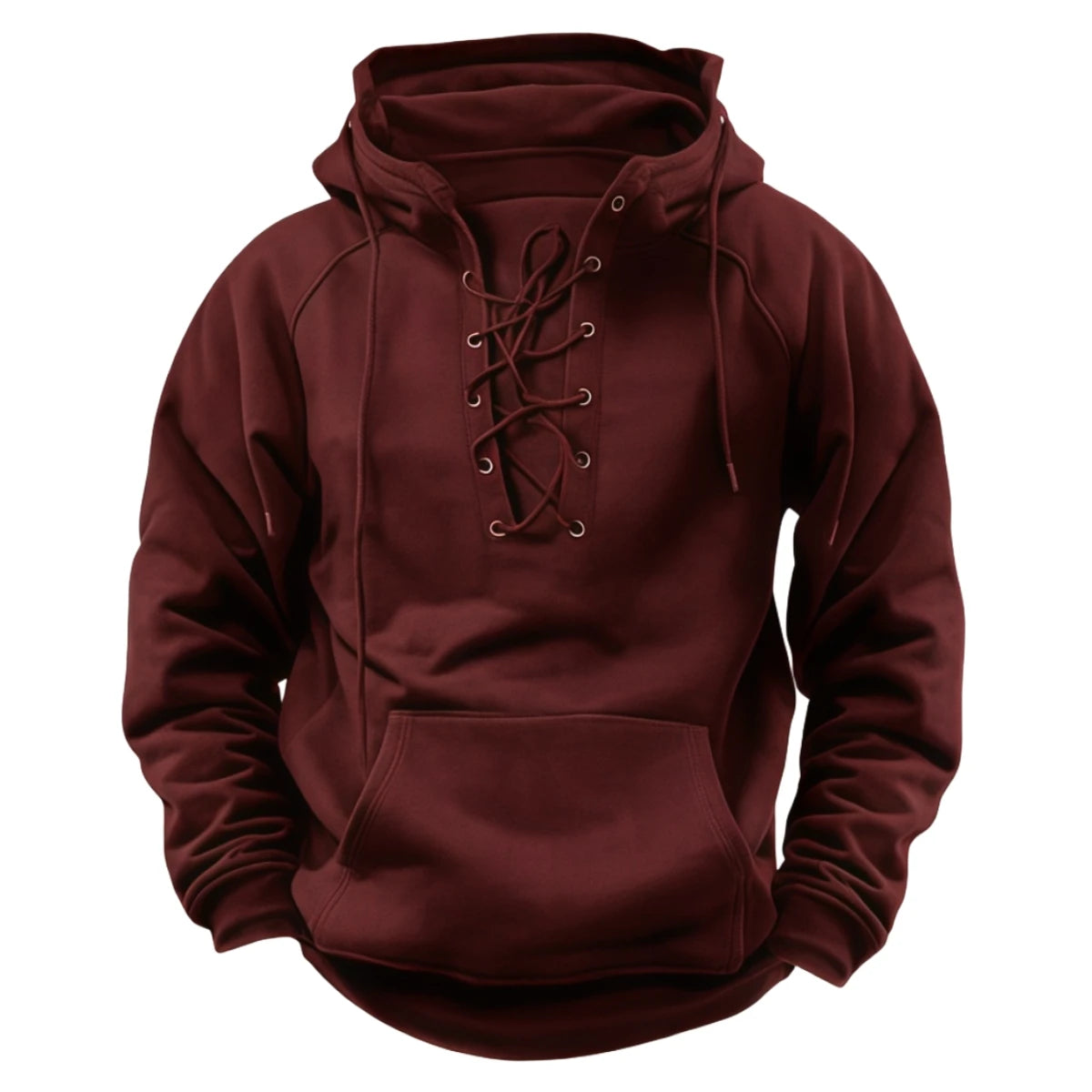 Retro Lace-Up Hoodie