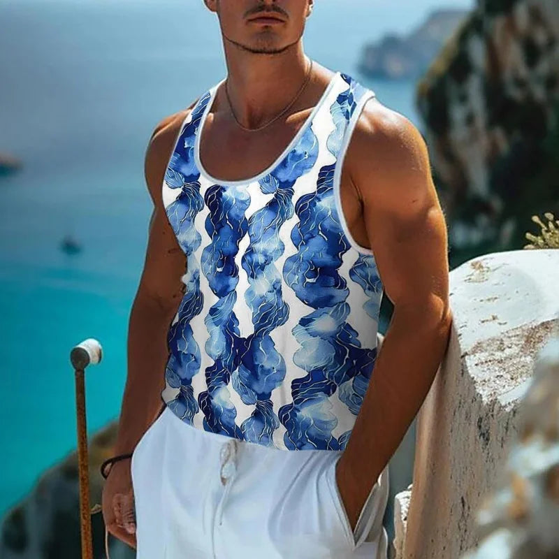 Camo Graphic Print Vest