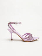 LIGHT LAVENDER CRYSTAL RHINESTONE SCALLOP