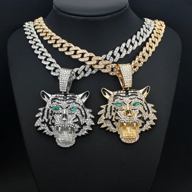 3D Tiger Pendant Necklace