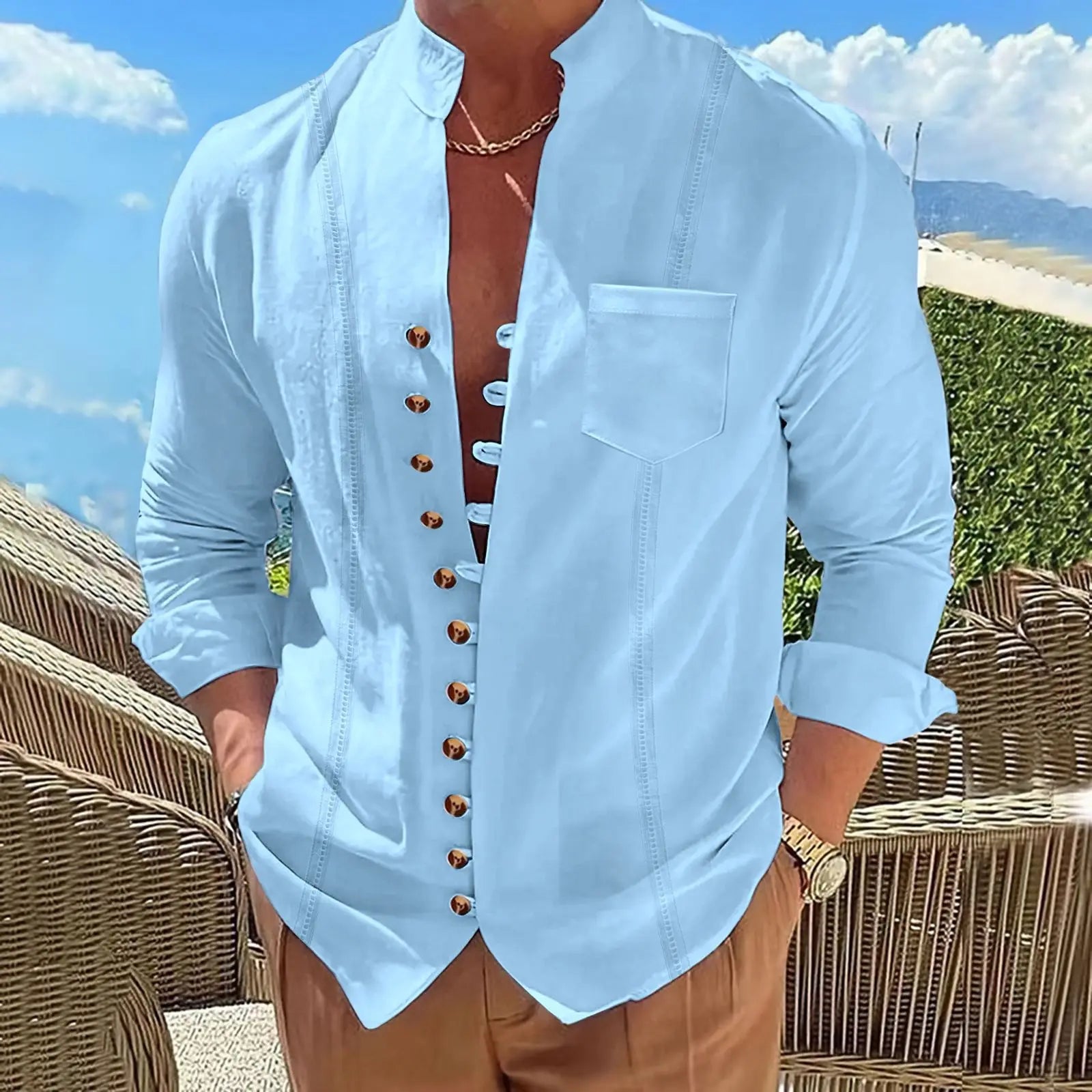 Retro Cotton Linen Shirt