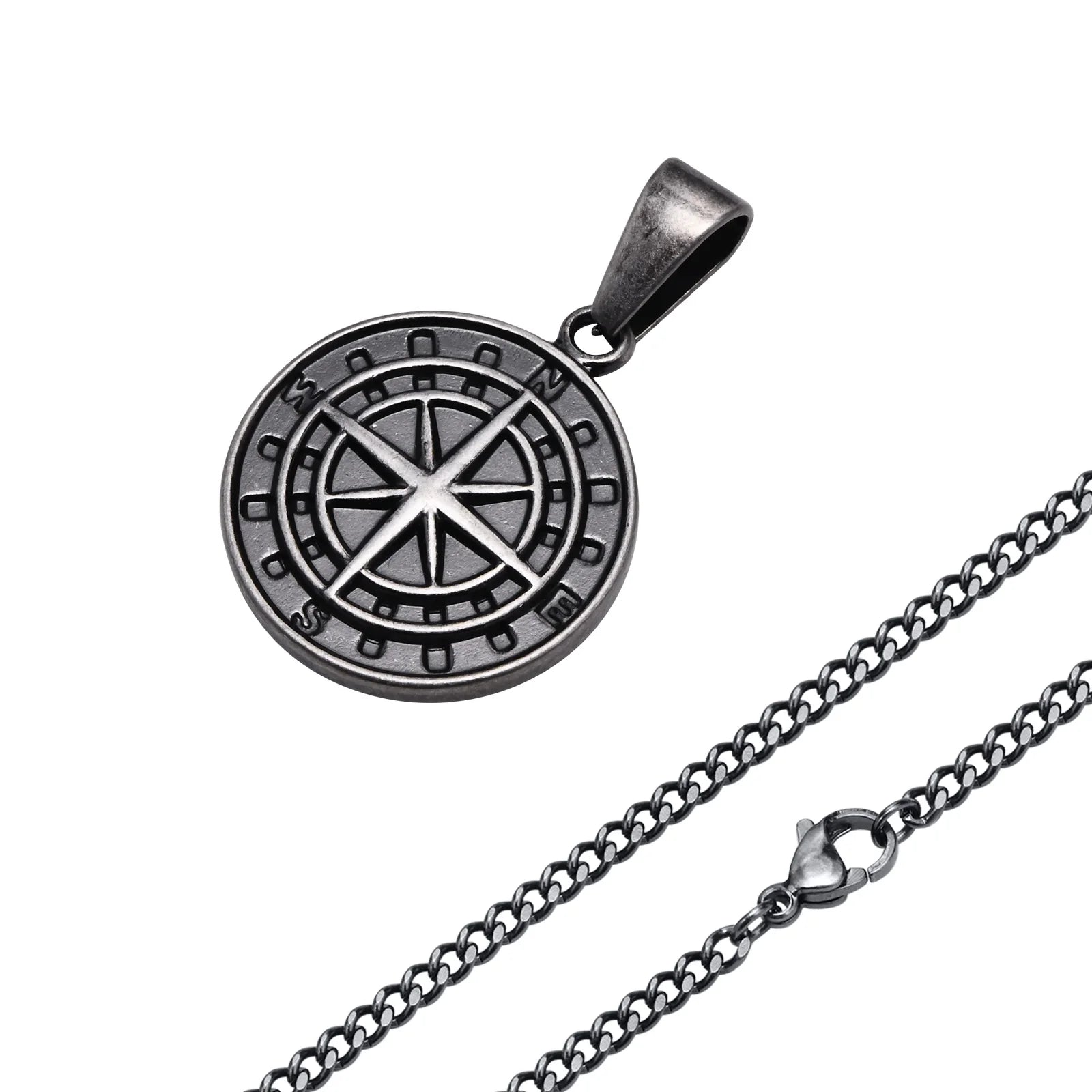 Mprainbow Viking Compass Necklace