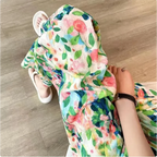 Multi-Color Print Wide-Leg Pants
