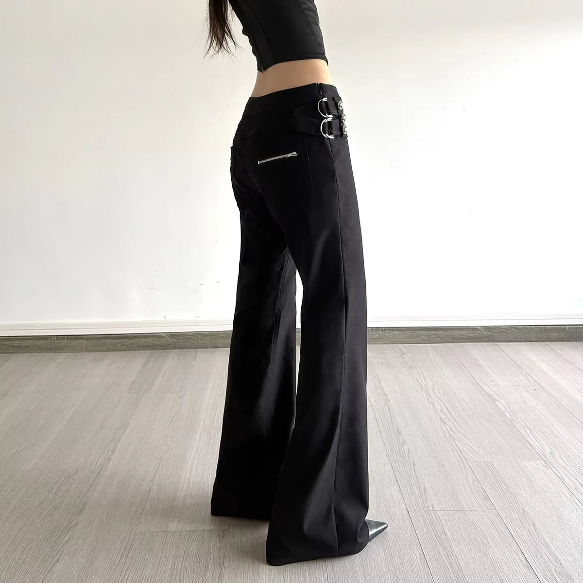 BiggOrange Micro Flare Zip Pants