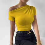 Off-Shoulder Pleated Top
