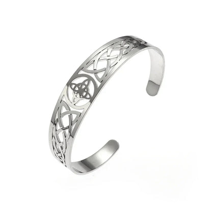 Retro Punk Koi Fish Engraved Bracelet