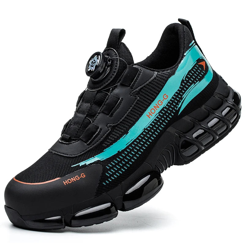 Rotating-Button Anti-Smash Safety Shoes