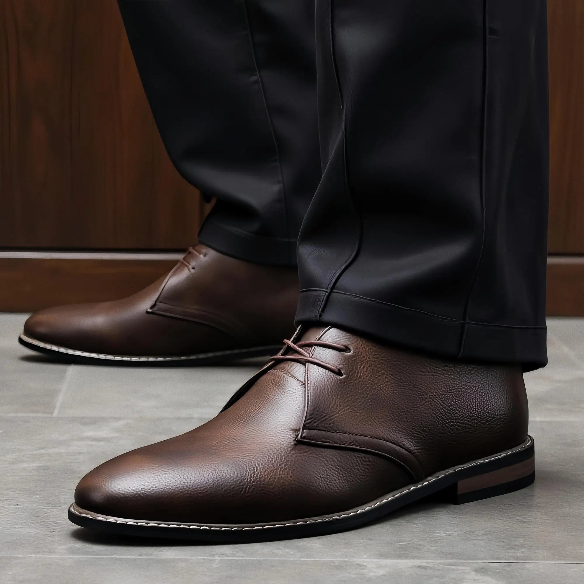 Simple PU Desert Boots
