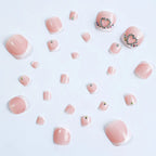 French False Toe Nails Heart