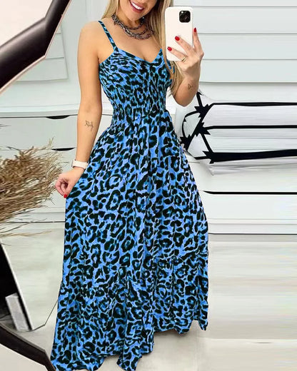 Leopard Print T-shirt Dress