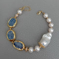 Pearl Kyanite Strand Bracelet