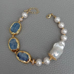 Pearl Kyanite Strand Bracelet